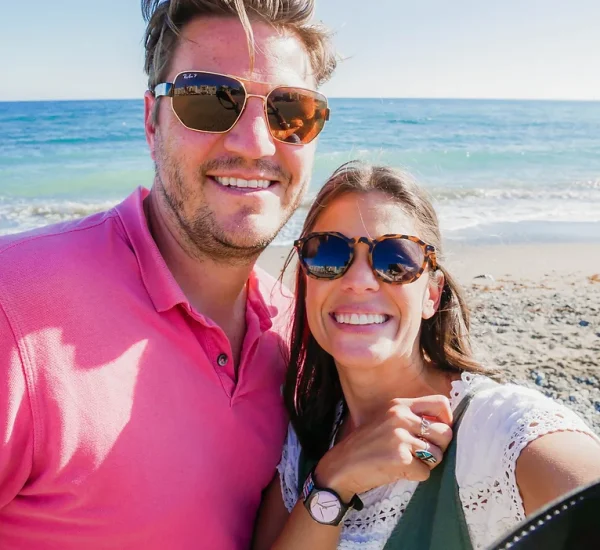 Leanna and Johnny together at Beach.